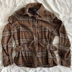 Marc Jacobs the plaid shirt brown plaid women’s size 10 medium